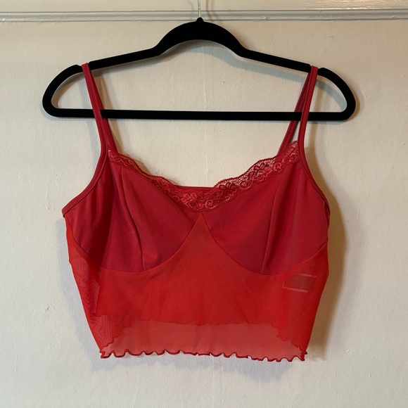 Red Sheer Tank Top - Picture 1 of 2